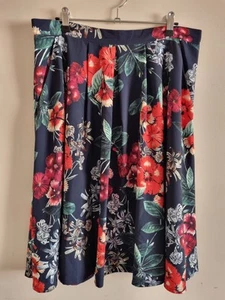 Portmans Womens Navy Floral Skirt Size 16 BNWOT - Picture 1 of 5