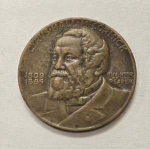1931 Cyrus Hall McCormick Centennial Of The Reaper Bronzemedaille TC-105818 - Bild 1 von 3