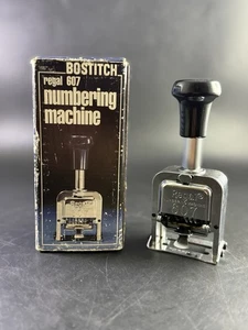 Bostitch Model 607 Numbering Machine WORKS Vl04 - Picture 1 of 5