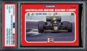 1986 AYRTON SENNA SCANLENS AUSTRALIAN MOTOR RACING #23 (PSA 4.5) ROOKIE RC F1 - Picture 1 of 3