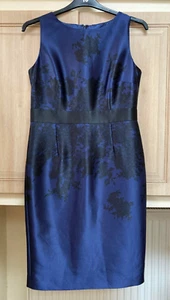 PLANET beautiful very elegant satin navy blue dress size 10 NEW. - Picture 1 of 9