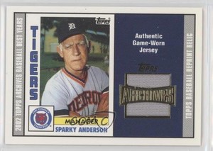 2002 Topps Archives Uniform Relics Sparky Anderson #TUR-SA HOF