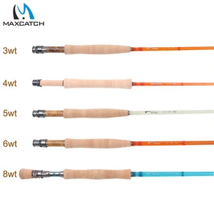 Maxcatch 3/4/5/6WT Fiberglass Fly Fishing Rod S-glass E-glass Medium Action - Picture 1 of 11