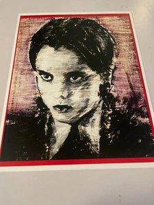 wednesday addams horror movie art print 8x10 addams family artwork print - Picture 1 of 2