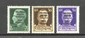 1944 -  R.S.I. BASE ATLANTICA - LOTTO/39894 - SOPRASTAMPATI 3v. NUOVI/TL - Imagen 1 de 1