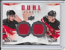 2015-16 Upper Deck Team Canada Juniors Max Domi/Robby Fabbri Dual Jersey
