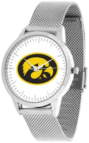 University of Iowa Hawkeyes Watch Silver Mesh Statement Wristwatch Cover
