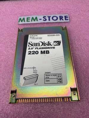 SD25B-220 SanDisk 2.5" FlashDrive 220MB 44pin Ata/Ide (Pata) Industrial Grade. - Image 1 of 2