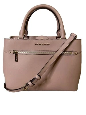 Michael Kors Hailee Mauve Dusty Rose Pink Bag Leather Satchel Crossbody Purse - Image 1 of 4