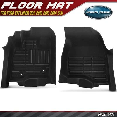 2x Tapetes delanteros negros forros para Ford Explorer 2011 2012 2013 2014 SUV Foto 1 de 4