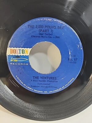 THE VENTURES - THE 2,000 POUND BEE Part 1 & 2 45rpm 7” Record Surf Rock - Image 1 of 4
