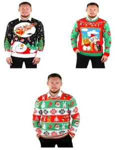 SOCAL LOOK Ugly Christmas Sweater for Men Funny Holiday Pullover - Picture 1 of 19