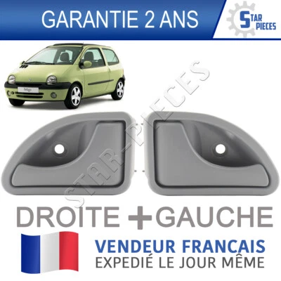 2 POIGNEE DE PORTE AVANT GAUCHE + AVANT DROITE RENAULT TWINGO 93-07 - GRISE - Imagen 1 de 3