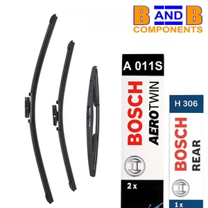 BOSCH A011S H306 WIPER BLADE SET BMW FRONT & REAR 1 SERIES F20 F21 A1425 - Picture 1 of 9