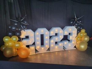 MARQUEE LETTERS OR NUMBERS OR SYMBOLS 4FT (48 INCHES TALL) FREE SHIPPING - Picture 1 of 10