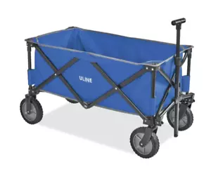 ULINE S-21433BLU Utility Wagon - Blu 36" x 19" x 22" - Nuovo con scatola - Foto 1 di 6
