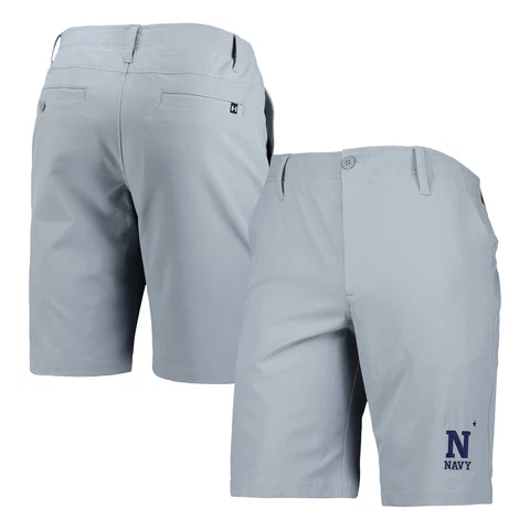 Men's Under Armour Gray Navy Midshipmen Drive Shorts Cover