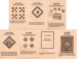 Learn to Quilt ©1998 Quakertown Quilts Lesson Packets 2-8 New Packets No Fabrics - Picture 1 of 15