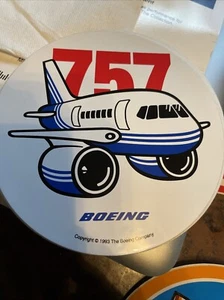 Vintage 757. Jet Boeing Logo Sticker Decal - Picture 1 of 1