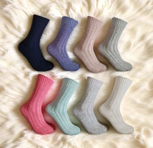 Premium Alpaca Wool Merino Socks Soft Warm Comfortable Durable Skin Friendly - Picture 1 of 34