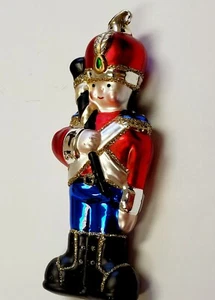 Adorno de árbol de Navidad de juguete de vidrio soldado 6,75" brillo - Imagen 1 de 12