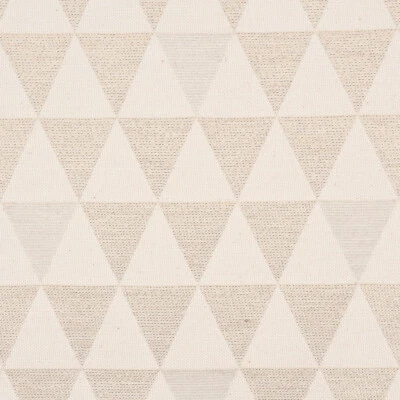 Dekostoff Jacquard Doubleface Metallic Triangel Retro gold hellbeige 1,4m Breite - Bild 1 von 4
