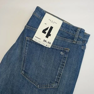 NEW Rag & Bone Fit 4 Straight Jeans Men’s 36x32 (34”L) Authentic Rigid Anchor - Picture 1 of 8