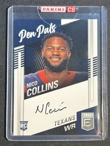 Donruss Elite 2021 Nico Collins Pen Pals novato automático RC #PP-NIC sellado SP - Imagen 1 de 2