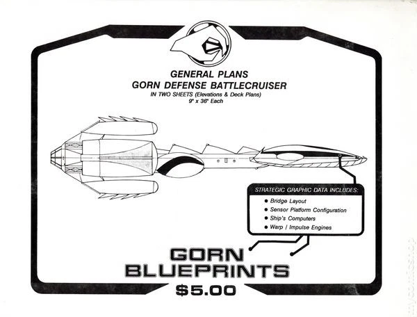 Starfleet Gorn Defense Force Battlecruiser Blueprints #0 FN 1981 Stock Image - Image 1 of 1