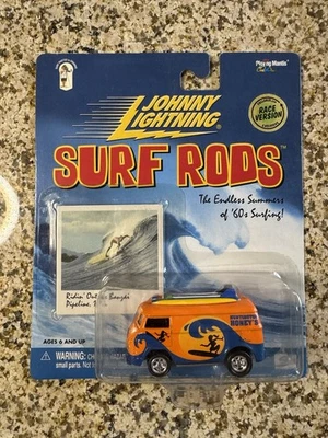 Johnny Lightning Surf Rods Huntington Honeys 1960’s VW Bus Ridin’ Out Card - Image 1 of 2