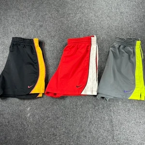 Lof of 3 Nike Pantaloncini Sportivi Donna Medium Rosso Bianco Logo Swoosh Running Y2K - Foto 1 di 24