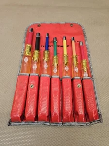 Sunex Tools 7 pc Nut Driver Set ND Snap Plastic Handle SAE Red Kit Bag - Picture 1 of 8