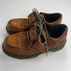 Vintage Dr. Martens Monk Strap Oxford Schuh 3A78 Braun Leder Y2K Größe 7 - Bild 1 von 13