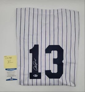 ALEX RODRIGUEZ BECKETT WHITE YANKEES JERSEY #13 SIZE XL AUTO Q3663 - Picture 1 of 2