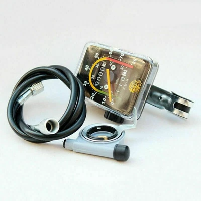 Analog Speedometer Odometer Mechanical Clock Waterproof For Bike Bicycle Cycling - Image 1 of 4