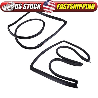 For 2007-2018 Jeep Wrangler Front Door Weatherstrip Seal LH RH Kit Pair Foto 1 de 4