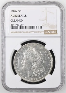 1896 Morgan Dollar NGC Certified AU Details (Cleaned) - Picture 1 of 2