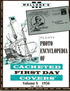 Mellone Planty Photo Encyclopedia First Day Covers 1936 Volume X Bound - Picture 1 of 2