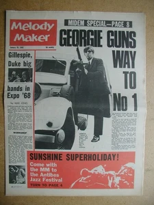 Melody Maker. January 20, 1968. Georgie Fame, Bob Dylan, Diana Ross, Dusty etc - Picture 1 of 6