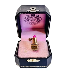 JUICY COUTURE gloss pink lipstick Charm for Purse Handbag Or Bracelet With Box - Picture 1 of 9