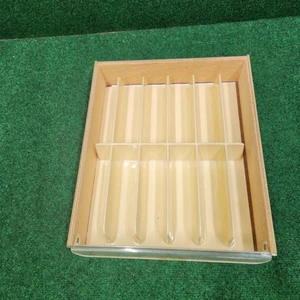 Vintage DMC Faden Zahnseide Ersatz Schublade Box Stickerei Aufbewahrung mit Teilern B - Bild 1 von 6