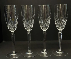 Waterford Crystal Lucerne Champagne Flutes 9.25” Tall Set Of 4 EUC - Bild 1 von 10
