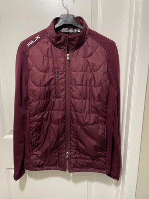 RLX Ralph Lauren Golf Jacket Hybrid Wool Blend Full Zip Maroon Size M - Image 1 of 4