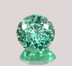 Lupa de calidad redonda suelta de zafiro verde impecable Ceilán 12x12 mm - Imagen 1 de 4