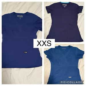 Greys Anatomy Damen XXS Scrub Top Shirt blau BARCO - Bild 1 von 10