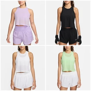 NWT Women's Nike One Classic Breathe Dri-FIT Cropped Tank Top L MSRP $45 - Picture 1 of 21