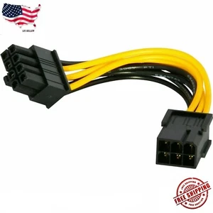 6-pin to 8-pin PCI Express Power Converter Cable for GPU Video Card PCIE PCI-E - Picture 1 of 2