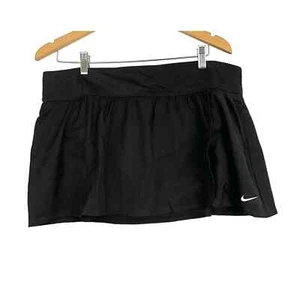 Nike Solid Board Skirt 1X Black Swimsuit Bottoms Zip Pocket Side Slit NWT Active - Picture 1 of 12