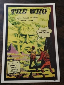 The Who Concert Tour Poster Cow Palace 1973, W/ Lenard Skyward 2nd Press Origin. - Picture 1 of 5