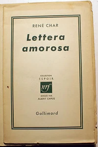 CHAR/LETTERA AMOROSA/ED GALLIMARD/1953 - Imagen 1 de 1